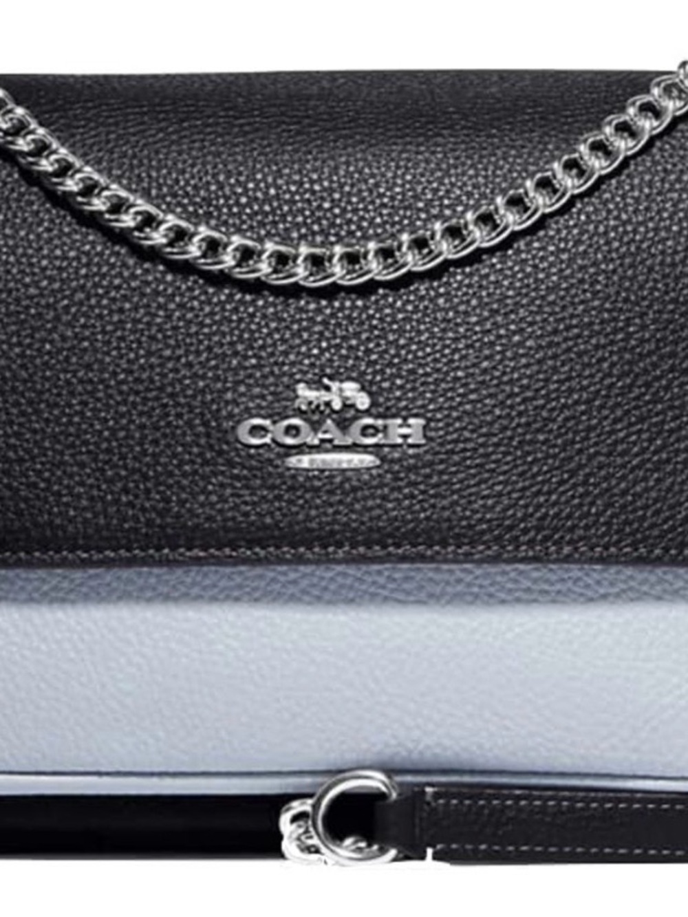Coach Two-Tone Leather Crossbody Bag - Black and White